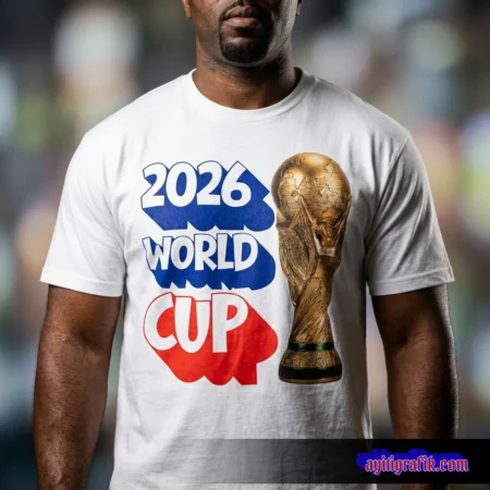 Design 1 - 2026 World Cup Text with Trophy